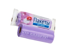 Мешки для мусора 35 л, ароматизированные, сиреневые, в рулоне 20 шт., ПНД, 12 мкм, 560х530 мм, GRIFON Полевые Цветы, 100-034 в Невинномысске