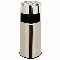 Урна с пепельницей 27 л, нержавеющая сталь, зеркальная, LAIMA PROFESSIONAL в Невинномысске