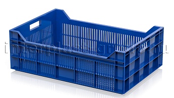Ящик для овощей, фруктов и ягод перфорированный синий в Невинномысске