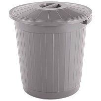 Мусорный бак с крышкой 70 л серый 70 серый в Невинномысске