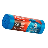 Мешки для мусора 160 л, синие, в рулоне 10 шт., ПВД, 21 мкм, 1200х870 мм, PACLAN Big&Strong, 604075 в Невинномысске Мешки для мусора 160 л, синие, в рулоне 10 шт., ПВД, 21 мкм, 1200х870 мм, PACLAN Big&Strong, 604075 в Невинномысске
