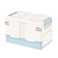 Ящик пластиковый складной белый, дно голубое, 370х240х240 мм в Невинномысске