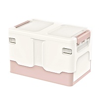 Ящик пластиковый складной белый, дно розовое, 370х240х240 мм в Невинномысске