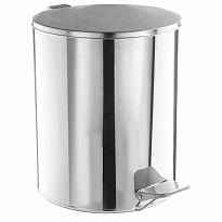Ведро для мусора с педалью, усиленное, ТИТАН, 7 л, кольцо под мешок, нержавеющая сталь, хром в Невинномысске Ведро для мусора с педалью, усиленное, ТИТАН, 7 л, кольцо под мешок, нержавеющая сталь, хром в Невинномысске