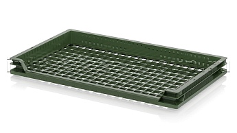 Ящик (лоток) для хлеба, овощей и фруктов трехбортный зеленый в Невинномысске
