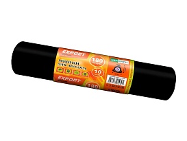 Мешки для мусора 180 л, ароматизированные, черные, в рулоне 10 шт., ПВД, 80 мкм, 1100х930 мм, EXPORT, exp18010142 в Невинномысске