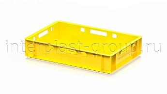 Ящик для мяса и колбасных изделий Е-1 желтый в Невинномысске Ящик для мяса и колбасных изделий Е-1 желтый в Невинномысске