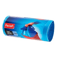 Мешки для мусора 35 л, с ушками, синие, в рулоне 30 шт., ПНД, 10,5 мкм, 640х500 мм, PACLAN Multitop, 600819 в Невинномысске