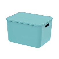 Ящик пластиковый вкладываемый бирюзовый 410х305х245 мм в Невинномысске