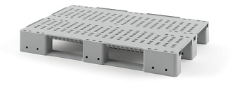 Поддон пластиковый перфорированный (усилен 1 трубой) с бортиками серый в Невинномысске Поддон пластиковый перфорированный (усилен 1 трубой) с бортиками серый в Невинномысске