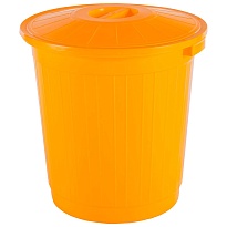 Мусорный бак с крышкой 50 л желтый 50 желтый в Невинномысске