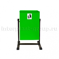 Урна уличная металлическая 25 л квадратная зеленая в Невинномысске