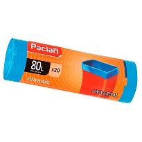 Мешки для мусора 80 л, синие, в рулоне 20 шт., ПНД, 12 мкм, 900х700 мм, PACLAN Classic, 606335 в Невинномысске