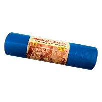 Мешки для мусора 100 л, с завязками, синие, в рулоне 10 шт., ПВД, 40 мкм, 840х670 мм, Концепция Быта Vitalux, 604933 в Невинномысске