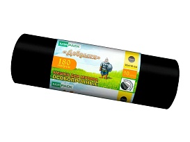 Мешки для мусора 180 л, ароматизированные, черные, в рулоне 10 шт., ПВД, 100 мкм, 1100х930 мм, Добрыня, Dob18010black в Невинномысске Мешки для мусора 180 л, ароматизированные, черные, в рулоне 10 шт., ПВД, 100 мкм, 1100х930 мм, Добрыня, Dob18010black в Невинномысске
