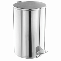 Ведро для мусора с педалью, усиленное, ТИТАН, 10 л, кольцо под мешок, нержавеющая сталь, хром в Невинномысске Ведро для мусора с педалью, усиленное, ТИТАН, 10 л, кольцо под мешок, нержавеющая сталь, хром в Невинномысске
